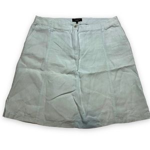 Talbots Linen Aline Skirt Size 18 Mint Green Summer